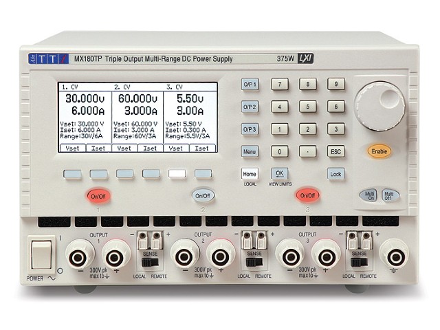 MX series triple-channel power supplies by AIM-TTI